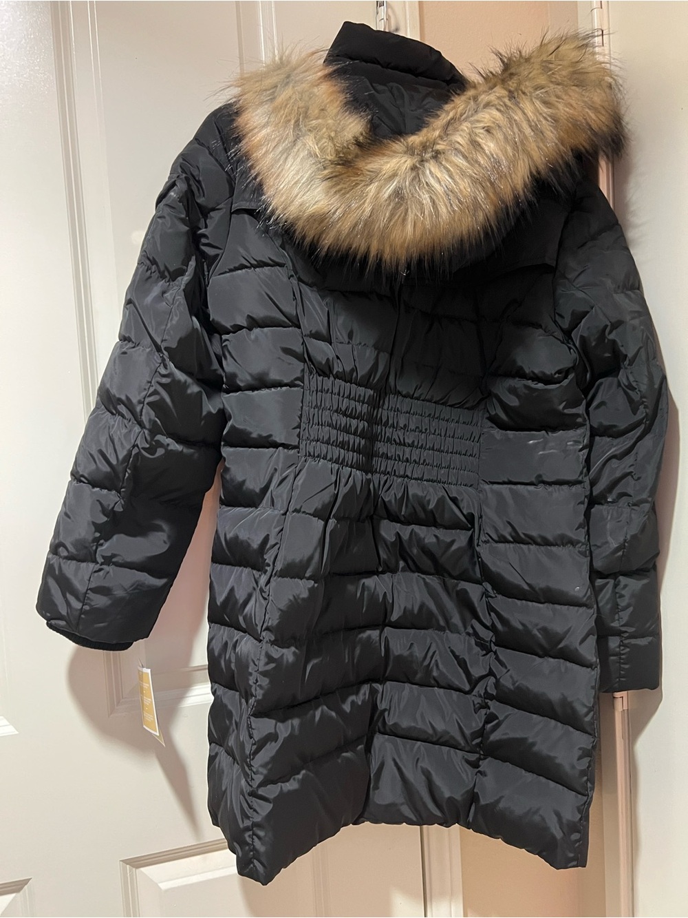 MICHAEL MICHAEL KORS CREATED FOR MACY'S SIZE M BLACK FAUX FUR DOWN COAT NWT